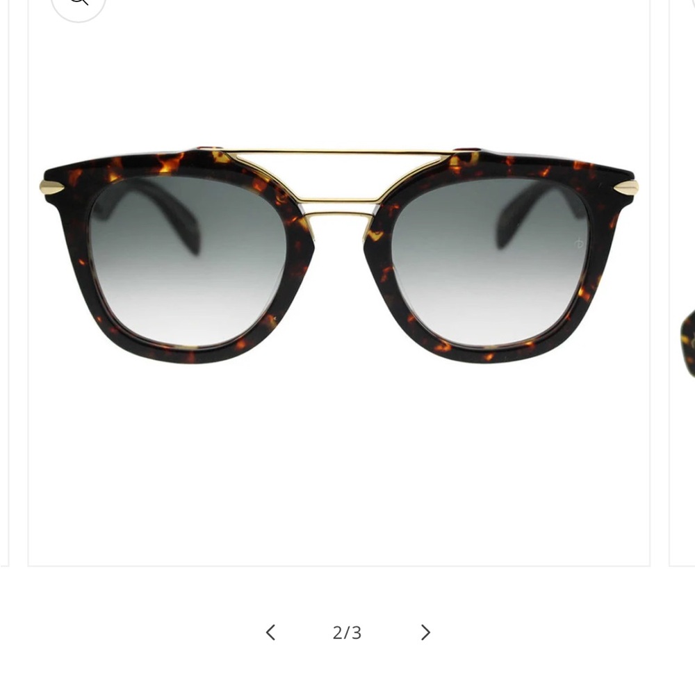 rag & bone Tortoiseshell Round Sunglasses with Double Gold Bridge